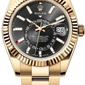 Rolex Herrklocka 336938-0002 Sky-Dweller Svart/18 karat gult guld
