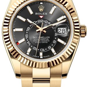 Rolex Herrklocka 336938-0002 Sky-Dweller Svart/18 karat gult guld