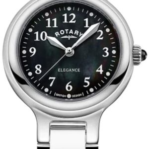 Rotary Damklocka LB05135/38 Elegance Svart/Stål Ø28 mm