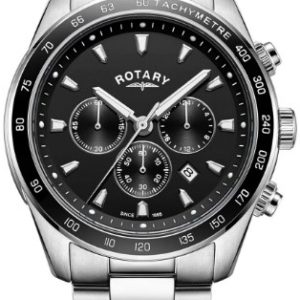 Rotary Herrklocka GB05109/04 Henley Svart/Stål Ø43 mm