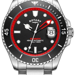Rotary Herrklocka GB05430/81 Henley Seamatic Svart/Stål Ø42 mm