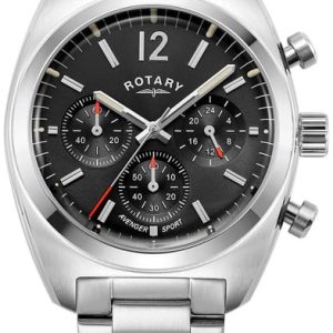 Rotary Herrklocka GB05485/65 Avenger Svart/Stål Ø41 mm