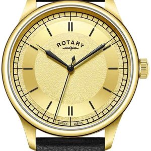 Rotary Herrklocka GS05983/03 Dress Guld/Läder Ø40 mm