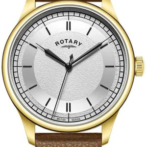 Rotary Herrklocka GS05983/31 Dress Silverfärgad/Läder Ø40 mm