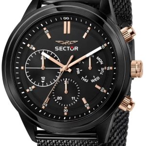 Sector 670 Herrklocka R3253540002 Svart/Stål ⌀45 mm