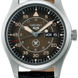 Seiko 5 Herrklocka SRPL31K1 Grå/Läder Ø39.4 mm