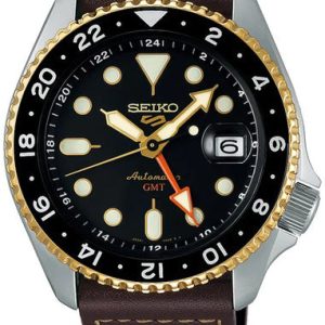 Seiko 5 Herrklocka SSK036K1 Svart/Läder Ø42.5 mm