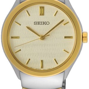 Seiko Damklocka SUR550P1 Classic Champagnefärgad/Gulguldtonat stål