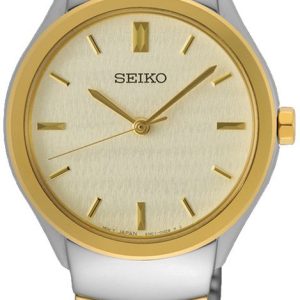 Seiko Damklocka SUR550P1 Classic Champagnefärgad/Gulguldtonat stål