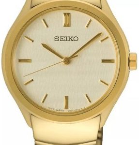 Seiko Damklocka SUR552P1 Classic Champagnefärgad/Gulguldtonat stål