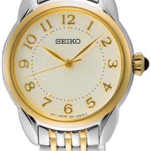 Seiko Damklocka SUR562P1 Classic Beige/Gulguldtonat stål Ø28.7 mm