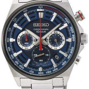 Seiko Herrklocka SSB407P1 Classic Blå/Stål Ø41 mm