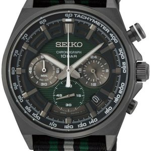 Seiko Herrklocka SSB411P1 Classic Grön/Textil Ø41 mm