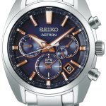 seiko herrklocka ssh049j1 astron blå/stål ø42.8 mm