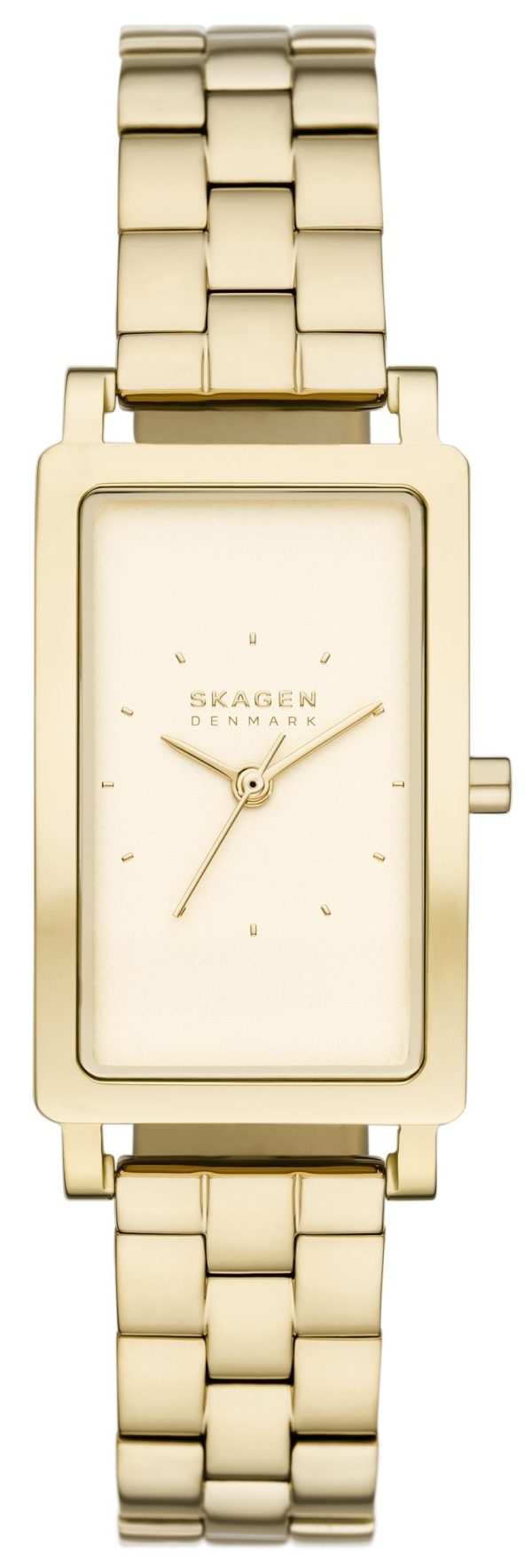 skagen damklocka skw3098 hagen vit/guldtonat stål ⌀22 mm