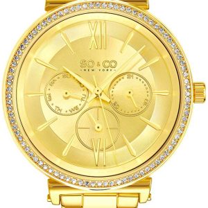 So & Co New York Damklocka 5520.4 Madison Guld/Gulguldtonat stål