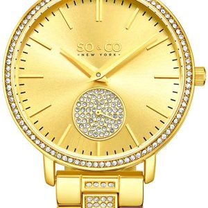 So & Co New York Damklocka 5525.3 Madison Guld/Gulguldtonat stål