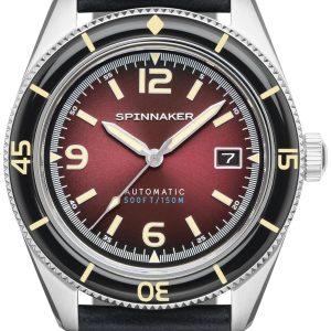 Spinnaker Herrklocka SP-5055-07 Fleuss Röd/Läder ⌀43 mm