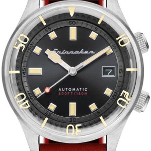 Spinnaker Herrklocka SP-5062-01 Bradner Svart/Läder ⌀42 mm