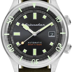 Spinnaker Herrklocka SP-5062-02 Bradner Svart/Läder ⌀42 mm