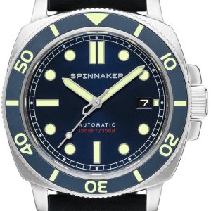 Spinnaker Herrklocka SP-5088-02 Hull Blå/Läder ⌀42 mm