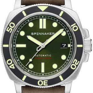 Spinnaker Herrklocka SP-5088-03 Hull Grön/Läder ⌀42 mm