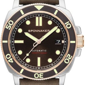 Spinnaker Herrklocka SP-5088-04 Hull Brun/Läder ⌀42 mm