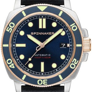 Spinnaker Herrklocka SP-5088-05 Hull Blå/Läder ⌀42 mm