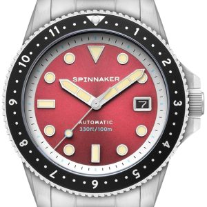 Spinnaker Herrklocka SP-5136-44 Croft Pioneer Röd/Stål ⌀42 mm