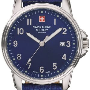 Swiss Alpine Military Herrklocka 7011.1535 Classic Blå/Läder ⌀40 mm