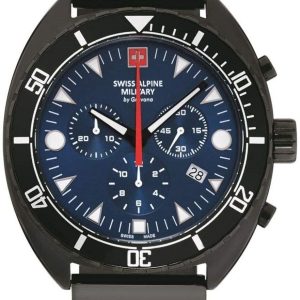 Swiss Alpine Military Herrklocka 7066.9175 Turtle Blå/Stål ⌀44 mm