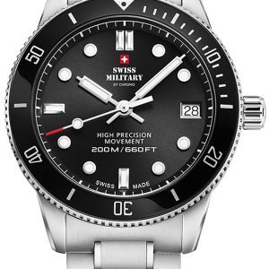 Swiss Military by Chrono Damklocka SM34089.01 Sport Diver Svart/Stål