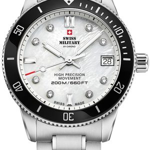 Swiss Military by Chrono Damklocka SM34089.03 Sport Diver Vit/Stål