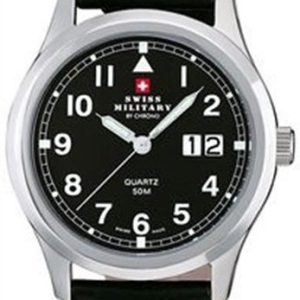 Swiss Military by Chrono Herrklocka 34004.09 Classic Svart/Läder