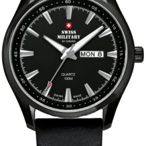 Swiss Military by Chrono Herrklocka SM34027.05 Classic Svart/Läder