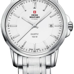 Swiss Military by Chrono Herrklocka SM34039.02 Classic Vit/Stål Ø40