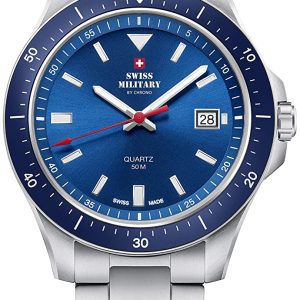 Swiss Military by Chrono Herrklocka SM34082.02 Chrono Blå/Stål Ø42