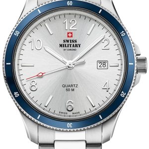 Swiss Military by Chrono Herrklocka SM34096.02 Classic Vit/Stål Ø42