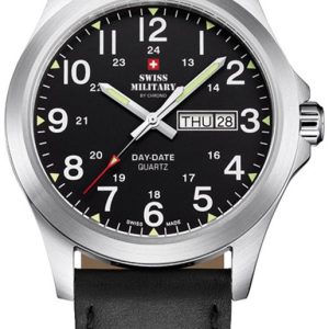 Swiss Military by Chrono Herrklocka SMP36040.15 Chrono Svart/Läder