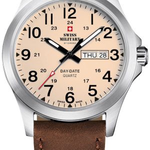 Swiss Military by Chrono Herrklocka SMP36040.29 Beige/Läder Ø42 mm