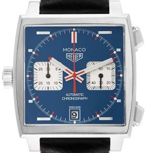 TAG Heuer Herrklocka CAW211P.FC6350 Monaco Blå/Läder Ø39 mm