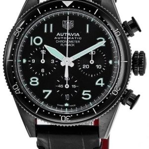 TAG Heuer Herrklocka CBE511C.FC8280 Autavia Svart/Läder ⌀42 mm