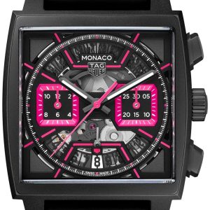 TAG Heuer Herrklocka CBL218B.FT6236 Monaco Chronograph Svart/Textil