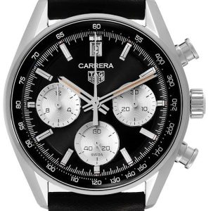 TAG Heuer Herrklocka CBS2210.FC6534 Carrera Svart/Läder ⌀39 mm