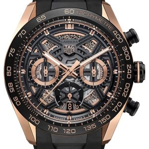 TAG Heuer Herrklocka CBU2050.FT6273 Carrera Svart/Gummi ⌀44 mm