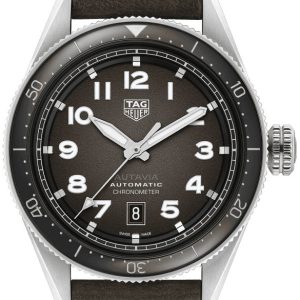 TAG Heuer Herrklocka WBE5114.FC8266 Autavia Svart/Läder ⌀42 mm