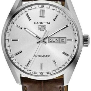 TAG Heuer Herrklocka WBN2011.FC6484 Carrera Silverfärgad/Läder ⌀41