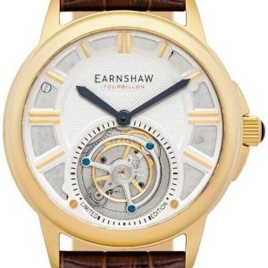 Thomas Earnshaw Herrklocka ES-8239-03 Disraeli Silverfärgad/Läder