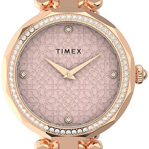 Timex Damklocka TW2V02800 Asheville Rosa/Roséguldstonat stål ⌀34 mm