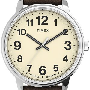 Timex Herrklocka TW2V21300 Easy Reader Beige/Läder Ø43 mm